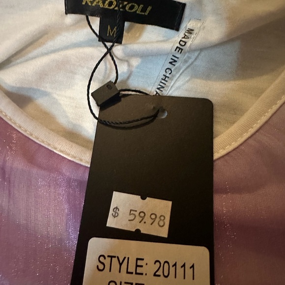 ♥️NWT RADZOLI Sheer Tunic/Dress colorful Unique Retails $60 Medium - Picture 9 of 9